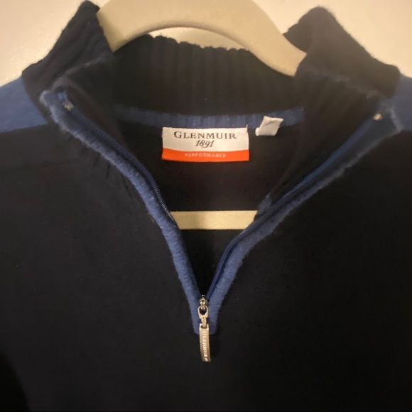 Glenmuir Sweater Quarter Zip Lambswool wool - Picture 2 of 5